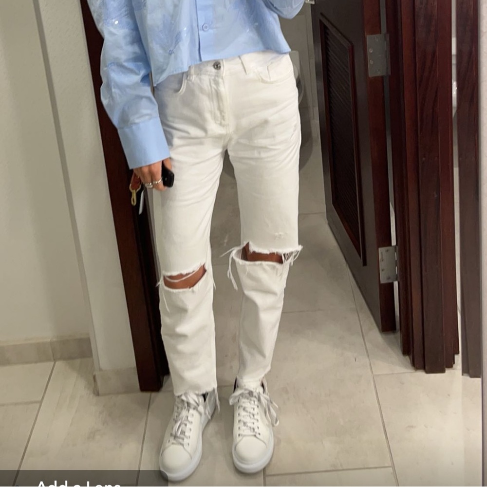 Zara white jeans